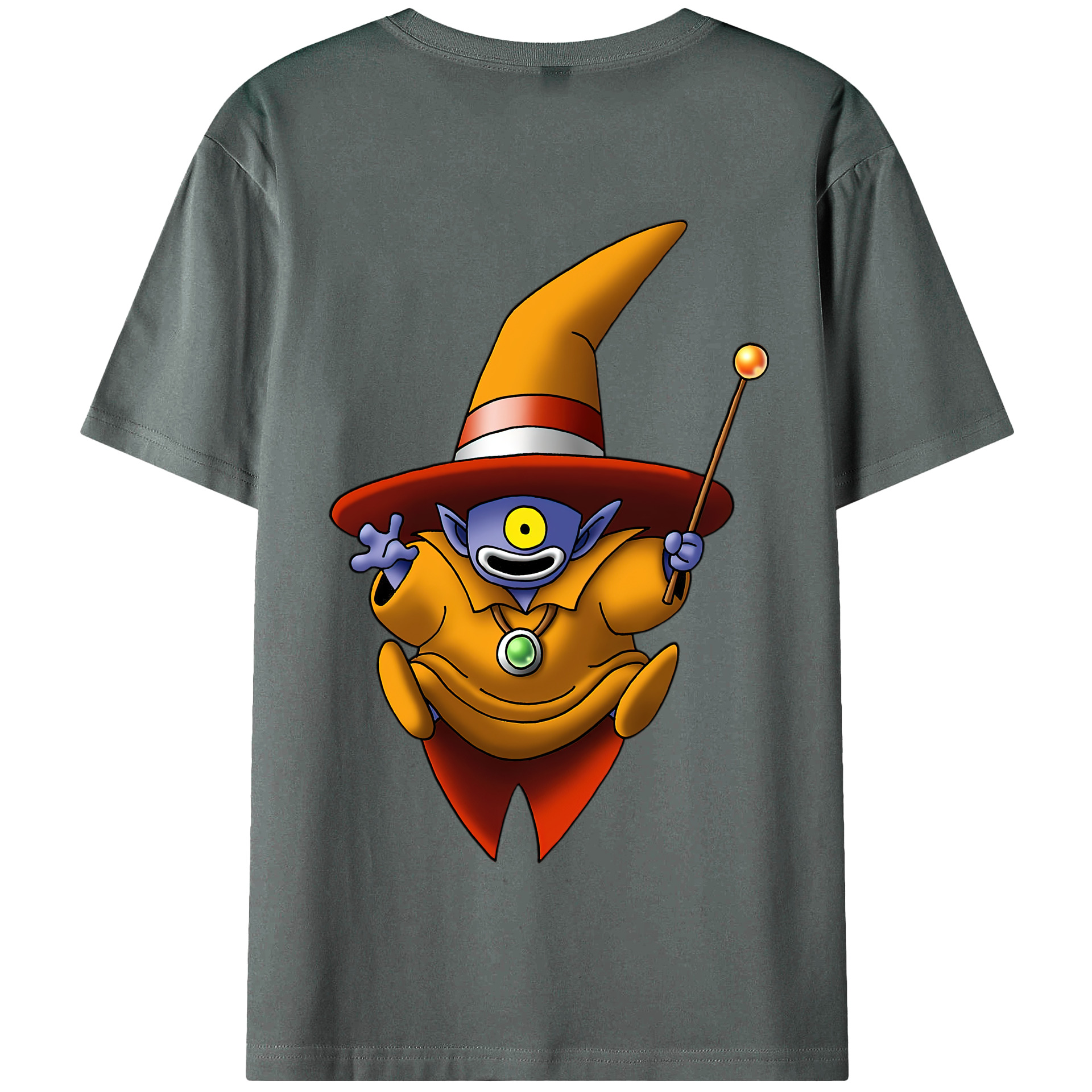 （画像用） ドラゴンクエスト Doragon Kuesuto Dragon Quest 綿100％半袖Tシャツ（背面プリント）